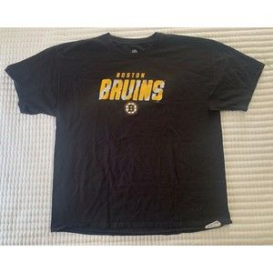 Men’s Boston Bruins T Shirt Black NHL Short Sleeve Size XXL
